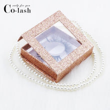 Load image into Gallery viewer, Colash Square False Eyelash Packaging Box Custom your Logo Fake 3d Mink eyelashes Boxes Faux Cils lash strip Case Empty