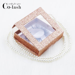 Colash Square False Eyelash Packaging Box Custom your Logo Fake 3d Mink eyelashes Boxes Faux Cils lash strip Case Empty