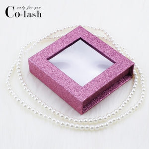 Colash Square False Eyelash Packaging Box Custom your Logo Fake 3d Mink eyelashes Boxes Faux Cils lash strip Case Empty