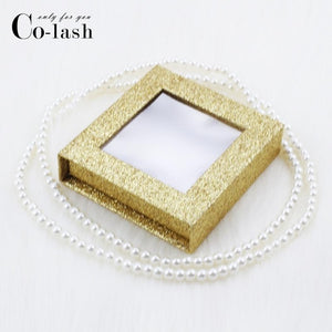 Colash Square False Eyelash Packaging Box Custom your Logo Fake 3d Mink eyelashes Boxes Faux Cils lash strip Case Empty