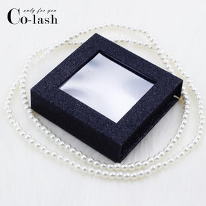 Colash Square False Eyelash Packaging Box Custom your Logo Fake 3d Mink eyelashes Boxes Faux Cils lash strip Case Empty