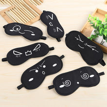 Load image into Gallery viewer, 1pc Sleeping Eye Mask Black Eye Shade Sleep Mask Black Mask Bandage on Eyes for Sleeping Emotion Sleep Mask