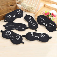 Load image into Gallery viewer, 1pc Sleeping Eye Mask Black Eye Shade Sleep Mask Black Mask Bandage on Eyes for Sleeping Emotion Sleep Mask