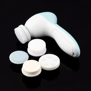 5 in 1 Electric Wash Face Machine Facial Pore Cleaner Body Cleansing Massage Mini Skin Beauty Massager Brush women clean brushes