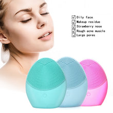 Load image into Gallery viewer, Face Cleaning Brush Electric Facial Cleanser Washing Brush Mini Electric Facial Brush Waterproof Silicone VIP DROPSHIPPING