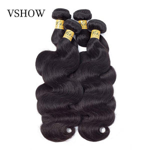 Human Hair Body Wave Bundles VSHOW Remy Hair 8-30inches 4 Bundles Human Hair Weaves Bundles