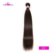 Load image into Gallery viewer, Ali Coco Peruvian Straight Hair 8-30 inch 1/3/4 Bundles Hair Natural #2/#4/ #613/ Human Hair Bundles Non Remy Hair Extensions