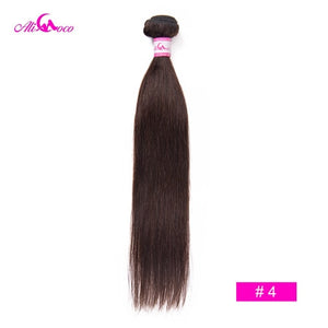 Ali Coco Peruvian Straight Hair 8-30 inch 1/3/4 Bundles Hair Natural #2/#4/ #613/ Human Hair Bundles Non Remy Hair Extensions