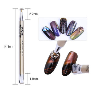 Strong Magnetic Stick Nail Tools for Magnetic Gel Nail Polish Need UV Lamp Magnet Pen Magic 3D Effect Magnetic Board 21 Styles