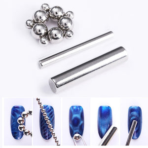 Strong Magnetic Stick Nail Tools for Magnetic Gel Nail Polish Need UV Lamp Magnet Pen Magic 3D Effect Magnetic Board 21 Styles