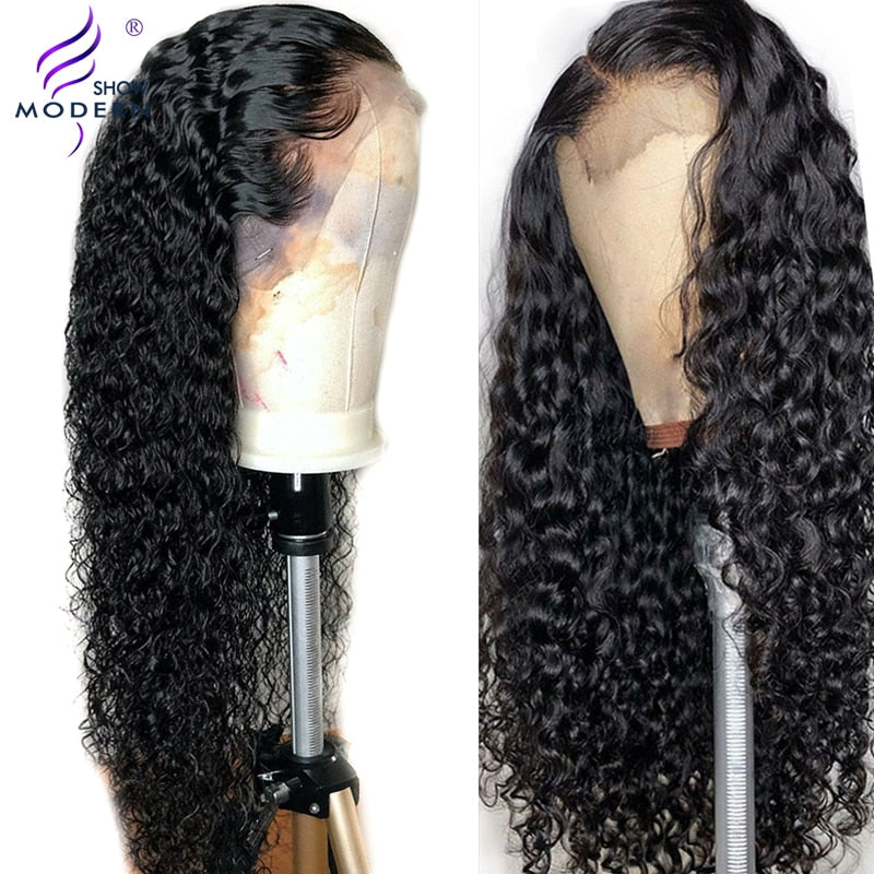 Brazilian Water Wave Wig 13*4 Lace Front Human Hair Wigs Pre Plucked Natural Hairline 150% Remy Hair Wigs Modern Show Hair