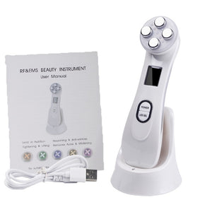 Face Skin EMS Mesotherapy Electroporation RF Radio Frequency Facial LED Photon Skin Care Device Face Lift Tighten Beauty Machine