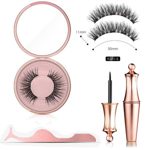 Magnetic Eyeliner Eyelashes Set Natural Thick Handmade No Glue Prevent Allergy Magnetic Fake Eyelashes With Eyelashes Applicator