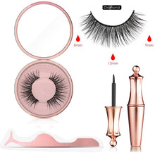 Load image into Gallery viewer, Magnetic Eyeliner Eyelashes Set Natural Thick Handmade No Glue Prevent Allergy Magnetic Fake Eyelashes With Eyelashes Applicator